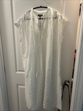 J. Crew White Dot Dress